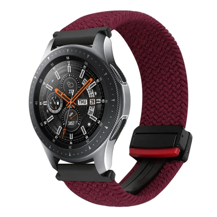22mm Magnetic Buckle Braided Watch Band, For Samsung Galaxy Gear S3 Classic, For Samsung Galaxy Watch 46mm