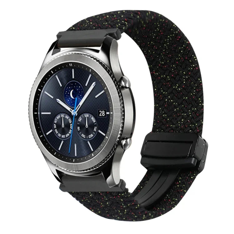 22mm Magnetic Buckle Braided Watch Band, For Samsung Galaxy Gear S3 Classic, For Samsung Galaxy Watch 46mm
