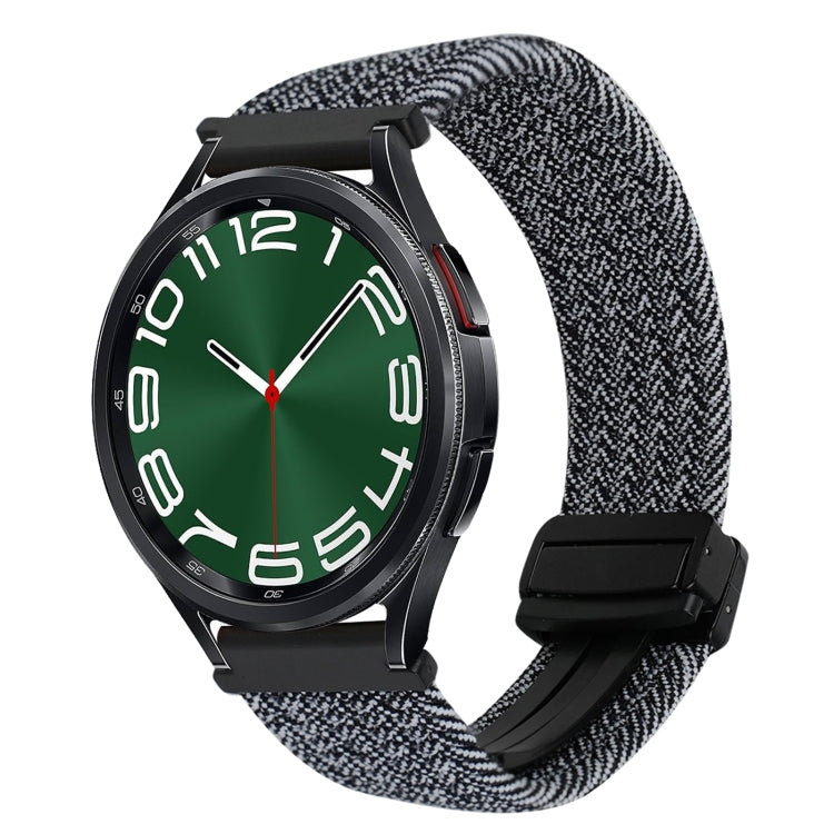 20mm Magnetic Buckle Braided Watch Strap, For Samsung Galaxy Watch FE 40mm, For Samsung Galaxy Watch 6 Classic
