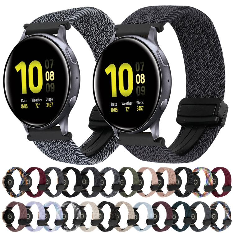 20mm Magnetic Buckle Braided Watch Strap, For Samsung Galaxy Watch Active 2, For Samsung Galaxy Watch 3 41mm