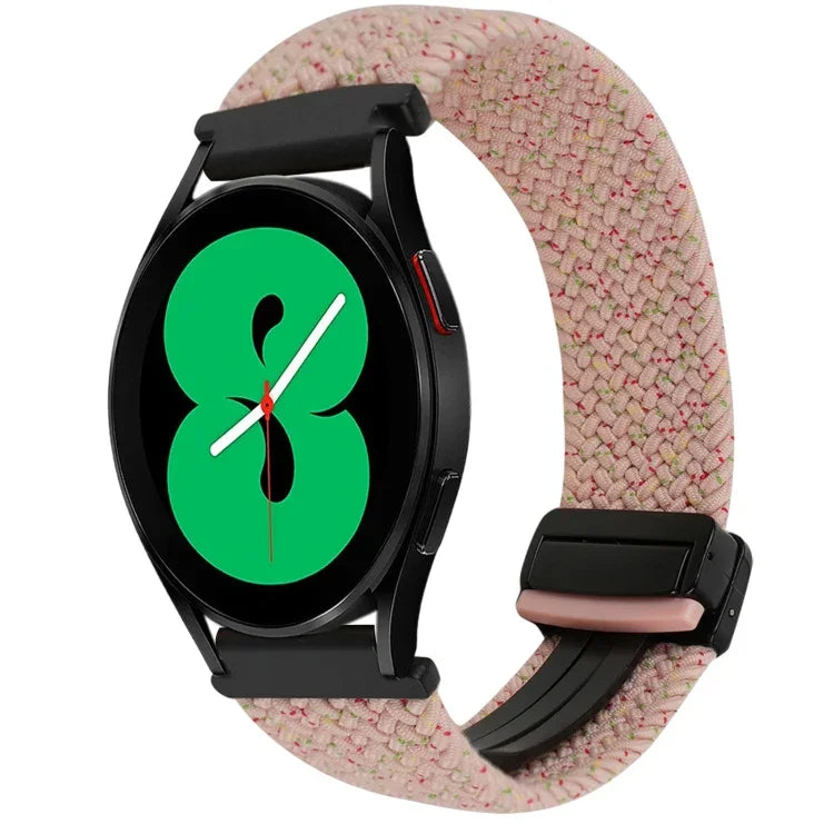 20mm Magnetic Buckle Braided Watch Strap, For Samsung Galaxy Watch 4, For Samsung Galaxy Watch 4 Classic