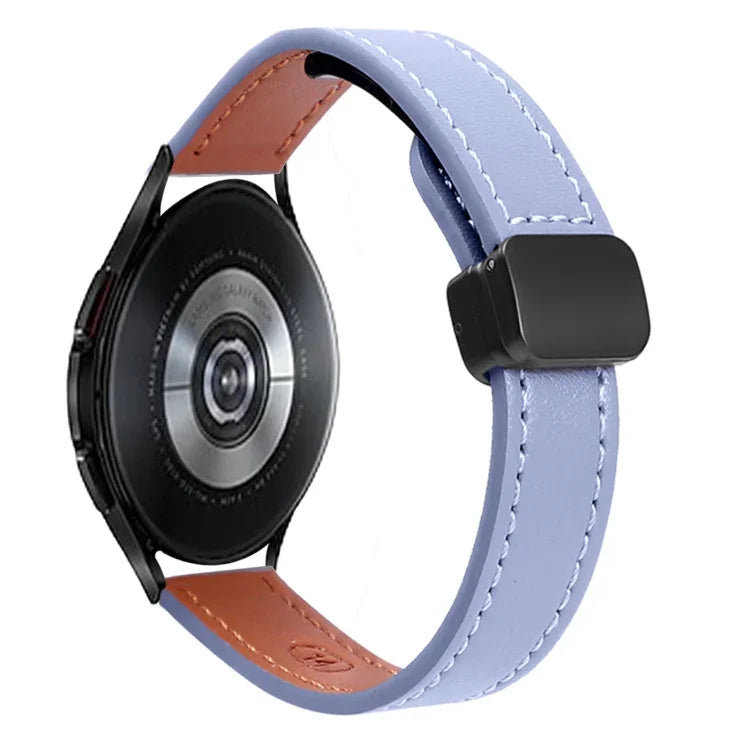 Slim Magnetic Buckle 20mm Microfiber Leather Watch Band, For Samsung Galaxy Watch 4  40 / 44mm, For Samsung Galaxy Watch 4 Classic 42 / 46mm