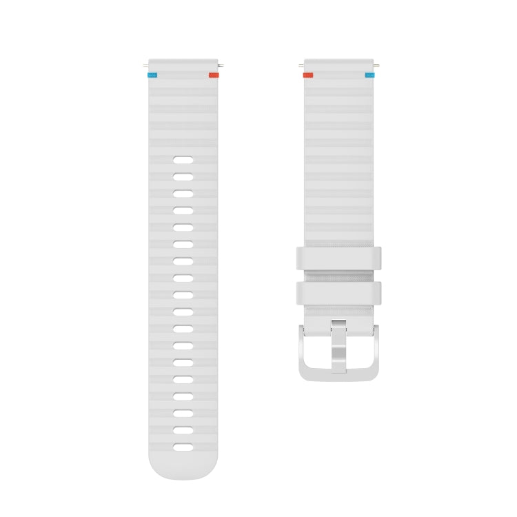 Wavy Dotted Stitched 20mm Silicone Watch Band, For Samsung Galaxy Watch FE 40mm, For Samsung Galaxy Watch 7 40 / 44mm, For Samsung Galaxy Watch 6  Cassic 43 / 47mm, For Samsung Galaxy Watch 6 40 / 44mm