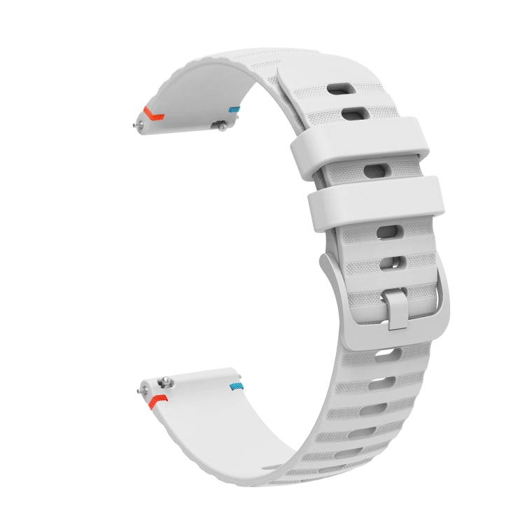 Wavy Dotted Stitched 20mm Silicone Watch Band, For Samsung Galaxy Gear Sport, For Samsung Galaxy Watch Active 2, For Samsung Galaxy Watch3 41mm, For Samsung Galaxy Watch Active