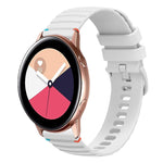 Wavy Dotted Stitched 20mm Silicone Watch Band, For Samsung Galaxy Gear Sport, For Samsung Galaxy Watch Active 2, For Samsung Galaxy Watch3 41mm, For Samsung Galaxy Watch Active