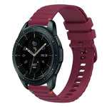 Wavy Dotted Stitched 20mm Silicone Watch Band, For Samsung Galaxy Watch 42mm, For Samsung Gear S2 Classic
