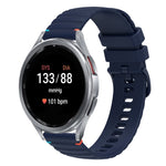 Wavy Dotted Stitched 20mm Silicone Watch Band, For Samsung Galaxy Watch FE 40mm, For Samsung Galaxy Watch 7 40 / 44mm, For Samsung Galaxy Watch 6  Cassic 43 / 47mm, For Samsung Galaxy Watch 6 40 / 44mm