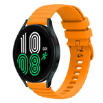 Wavy Dotted Stitched 20mm Silicone Watch Band, For Samsung Galaxy Watch 5 40 / 44mm, For Samsung Galaxy Watch 5 Pro 45mm, For Samsung Galaxy Watch 4 40 / 44mm, For Samsung Galaxy Watch 4 Classic 42 / 46mm