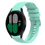 Wavy Dotted Stitched 20mm Silicone Watch Band, For Samsung Galaxy Watch 5 40 / 44mm, For Samsung Galaxy Watch 5 Pro 45mm, For Samsung Galaxy Watch 4 40 / 44mm, For Samsung Galaxy Watch 4 Classic 42 / 46mm
