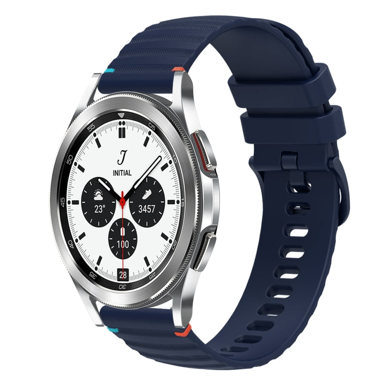Wavy Dotted Stitched 20mm Silicone Watch Band, For Samsung Galaxy Watch 5 40 / 44mm, For Samsung Galaxy Watch 5 Pro 45mm, For Samsung Galaxy Watch 4 40 / 44mm, For Samsung Galaxy Watch 4 Classic 42 / 46mm