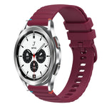 Wavy Dotted Stitched 20mm Silicone Watch Band, For Samsung Galaxy Watch 5 40 / 44mm, For Samsung Galaxy Watch 5 Pro 45mm, For Samsung Galaxy Watch 4 40 / 44mm, For Samsung Galaxy Watch 4 Classic 42 / 46mm