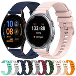 Wavy Dotted Stitched 20mm Silicone Watch Band, For Samsung Galaxy Watch FE 40mm, For Samsung Galaxy Watch 7 40 / 44mm, For Samsung Galaxy Watch 6  Cassic 43 / 47mm, For Samsung Galaxy Watch 6 40 / 44mm