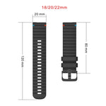 Wavy Dotted Stitched 20mm Silicone Watch Band, For Samsung Galaxy Watch FE 40mm, For Samsung Galaxy Watch 7 40 / 44mm, For Samsung Galaxy Watch 6  Cassic 43 / 47mm, For Samsung Galaxy Watch 6 40 / 44mm