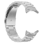 Three Beads Stainless Steel Metal Watch Band, For Google Pixel Watch 4 / Watch 3 45mm, For Google Pixel Watch 4 / 3 / 2 / 1 41mm