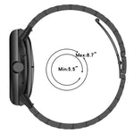 Three Beads Stainless Steel Metal Watch Band, For Google Pixel Watch 4 / Watch 3 45mm, For Google Pixel Watch 4 / 3 / 2 / 1 41mm