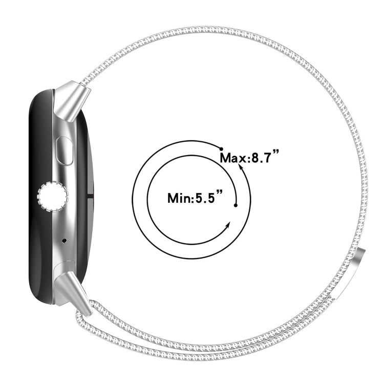 Milanese Metal Magnetic Watch Band, For  Google Pixel Watch 4 / Watch 3 45mm, For Google Pixel Watch 4 / 3 / 2 / 1 41mm