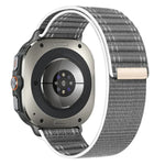 For Samsung Galaxy Watch Ultra 47mm / Ultra 2025 Sea Wave Texture Nylon Hook and Loop Fastener Watch Band