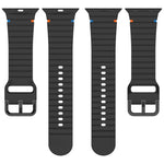 Wavy Grain Stitched Silicone Watch Band, For Apple Watch SE 2022 40mm, For Apple Watch SE 2022 44mm, For Apple Watch Series 7 41mm, For Apple Watch Series 7 45mm