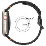 Wavy Grain Stitched Silicone Watch Band, For Apple Watch Series 6 40mm, For Apple Watch Series 6 44mm, For Apple Watch Series 5 44mm, For Apple Watch Series 5 40mm