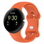 Solid Color Butterfly Buckle Silicone Watch Band, Size: S, Size: S