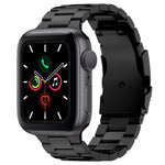 Three Beads Titanium Alloy Metal Watch Band, For Apple Watch Series 7 41mm, For Apple Watch Series 7 45mm, For Apple Watch Series 6 40mm, For Apple Watch Series 6 44mm, For Apple Watch Series 5 44mm, For Apple Watch Series 5 40mm                       ...