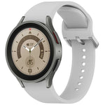 Solid Color Colorful Buckle Quick Release Silicone Watch Band, For Samsung Galaxy Watch 5 40 / 44mm, For Samsung Galaxy Watch 5 Pro, For Samsung Galaxy Watch 4 40 / 44mm, For Samsung Galaxy Watch 4 Classic 46 / 42mm