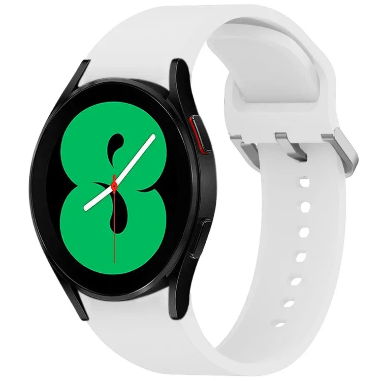 Solid Color Colorful Buckle Quick Release Silicone Watch Band, For Samsung Galaxy Watch 5 40 / 44mm, For Samsung Galaxy Watch 5 Pro, For Samsung Galaxy Watch 4 40 / 44mm, For Samsung Galaxy Watch 4 Classic 46 / 42mm