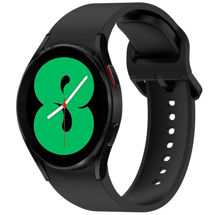Solid Color Colorful Buckle Quick Release Silicone Watch Band, For Samsung Galaxy Watch 5 40 / 44mm, For Samsung Galaxy Watch 5 Pro, For Samsung Galaxy Watch 4 40 / 44mm, For Samsung Galaxy Watch 4 Classic 46 / 42mm