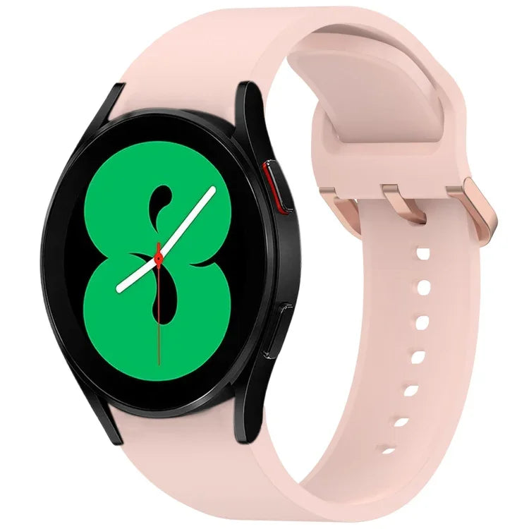 Solid Color Colorful Buckle Quick Release Silicone Watch Band, For Samsung Galaxy Watch 5 40 / 44mm, For Samsung Galaxy Watch 5 Pro, For Samsung Galaxy Watch 4 40 / 44mm, For Samsung Galaxy Watch 4 Classic 46 / 42mm