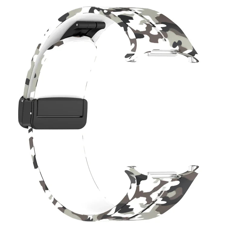 For Samsung Galaxy Watch Ultra 47mm Magnetic Folding Buckle Silicone Watch Band