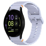 Wavy Grain Stitched Quick Release Silicone Watch Band, For Samsung Galaxy Watch FE 40mm, For Samsung Galaxy Watch 7 44mm, For Samsung Galaxy Watch 7 40mm, For Samsung Galaxy Watch 6 Classic 47mm