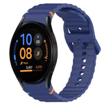 Wavy Grain Stitched Quick Release Silicone Watch Band, For Samsung Galaxy Watch FE 40mm, For Samsung Galaxy Watch 7 44mm, For Samsung Galaxy Watch 7 40mm, For Samsung Galaxy Watch 6 Classic 47mm