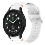Wavy Grain Stitched Quick Release Silicone Watch Band, For Samsung Galaxy Watch 5 Golf Edition, For Samsung Galaxy Watch 5  44mm, For Samsung Galaxy Watch 5 Pro  45mm, For Samsung Galaxy Watch 5  40mm
