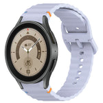 Wavy Grain Stitched Quick Release Silicone Watch Band, For Samsung Galaxy Watch 5 Golf Edition, For Samsung Galaxy Watch 5  44mm, For Samsung Galaxy Watch 5 Pro  45mm, For Samsung Galaxy Watch 5  40mm