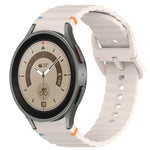 Wavy Grain Stitched Quick Release Silicone Watch Band, For Samsung Galaxy Watch 5 Golf Edition, For Samsung Galaxy Watch 5  44mm, For Samsung Galaxy Watch 5 Pro  45mm, For Samsung Galaxy Watch 5  40mm
