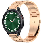 Three Beads Button Quick Release Metal Watch Band, For Samsung Galaxy Watch FE 40mm, For Samsung Galaxy Watch 7 40 / 44mm, For Samsung Galaxy Watch 6 Classic 43 / 47mm, For Samsung Galaxy Watch 6  40 / 44mm, For Samsung Galaxy Watch 5 40 / 44mm        ...