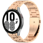 Three Beads Button Quick Release Metal Watch Band, For Samsung Galaxy Watch FE 40mm, For Samsung Galaxy Watch 7 40 / 44mm, For Samsung Galaxy Watch 6 Classic 43 / 47mm, For Samsung Galaxy Watch 6  40 / 44mm, For Samsung Galaxy Watch 5 40 / 44mm        ...
