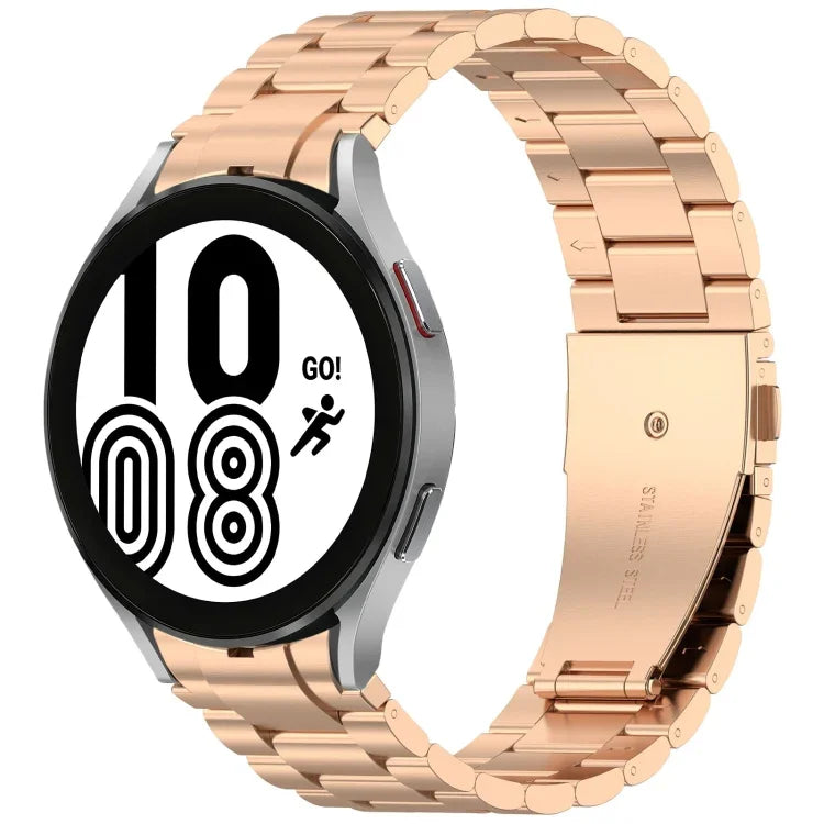 Three Beads Button Quick Release Metal Watch Band, For Samsung Galaxy Watch FE 40mm, For Samsung Galaxy Watch 7 40 / 44mm, For Samsung Galaxy Watch 6 Classic 43 / 47mm, For Samsung Galaxy Watch 6  40 / 44mm, For Samsung Galaxy Watch 5 40 / 44mm        ...