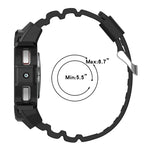 Armor Silicone Watch Band with Watch Case Set, For Samsung Galaxy Watch 7 44mm, For Samsung Galaxy Watch 7 40mm