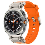Titanium Connector Quick Release Silicone Watch Band, For Samsung Galaxy Watch Ultra 47mm / Ultra 2025