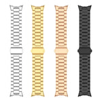 Three Beads Stainless Steel Folding Buckle Integrated Watch Band, For Google Pixel Watch 4 / Watch 3 45mm