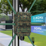 WAVLINK WN588HX3 AX3000 Outdoor WiFi Extender with 6 Antennas Dual Band WiFi Repeater, US Plug, EU Plug, UK Plug, AU Plug