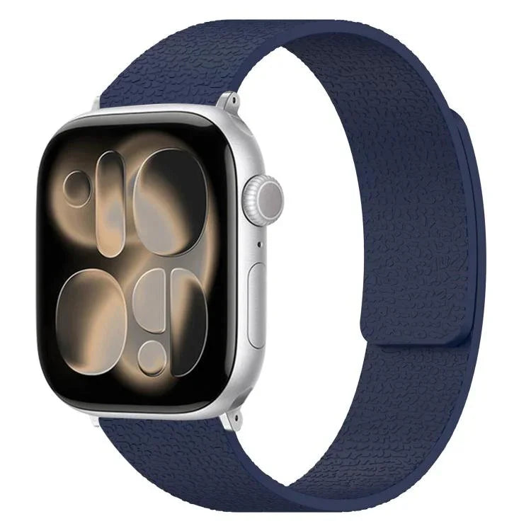 Litchi Texture Magnetic Silicone Watch Band, For Apple Watch 46mm / 49mm / 45mm / 44mm, For Apple Watch 42mm / 41mm / 40mm / 38mm