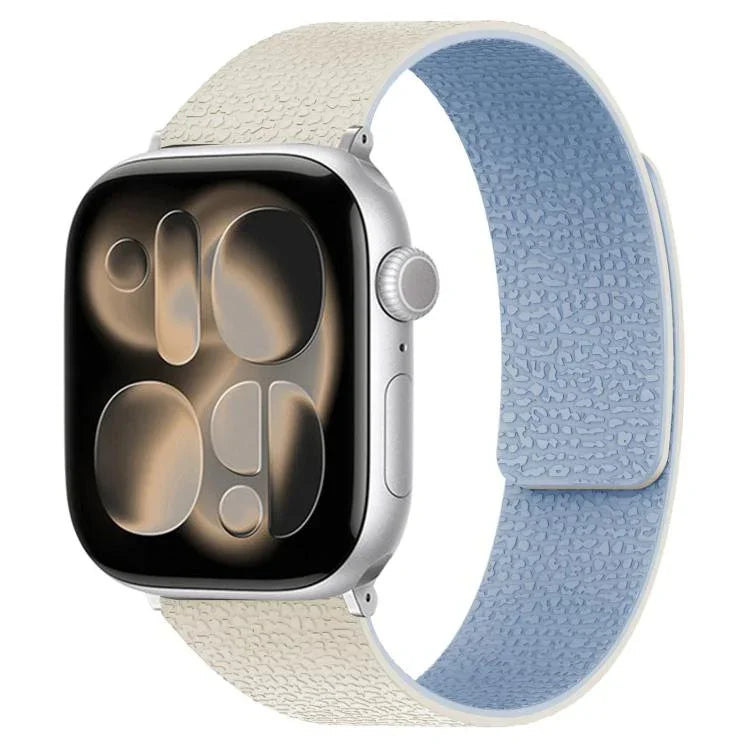 Litchi Texture Magnetic Silicone Watch Band, For Apple Watch 46mm / 49mm / 45mm / 44mm, For Apple Watch 42mm / 41mm / 40mm / 38mm