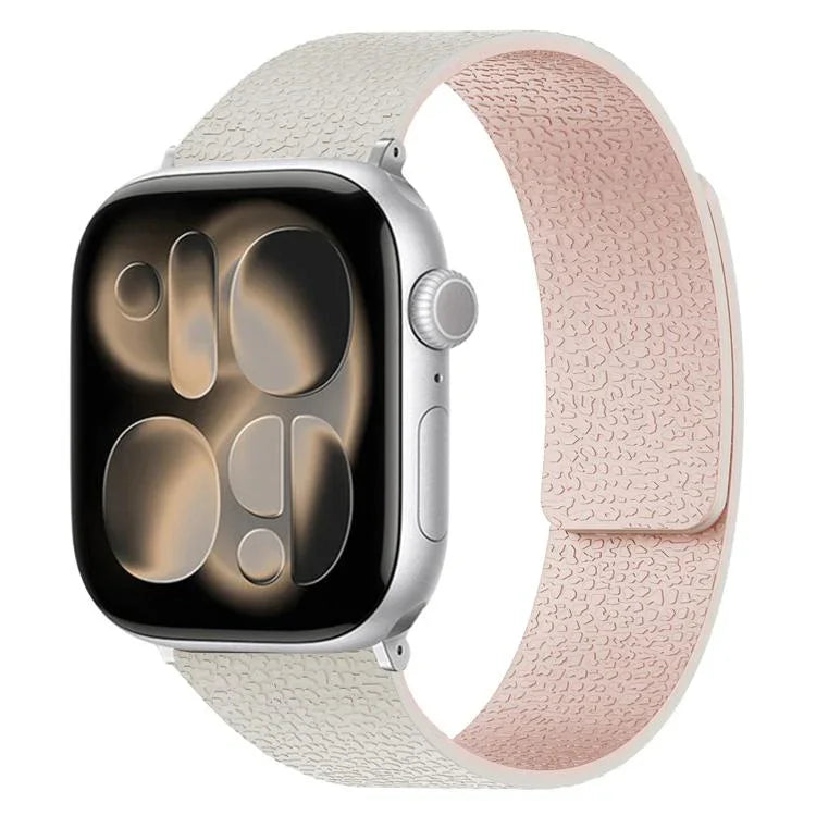 Litchi Texture Magnetic Silicone Watch Band, For Apple Watch 46mm / 49mm / 45mm / 44mm, For Apple Watch 42mm / 41mm / 40mm / 38mm