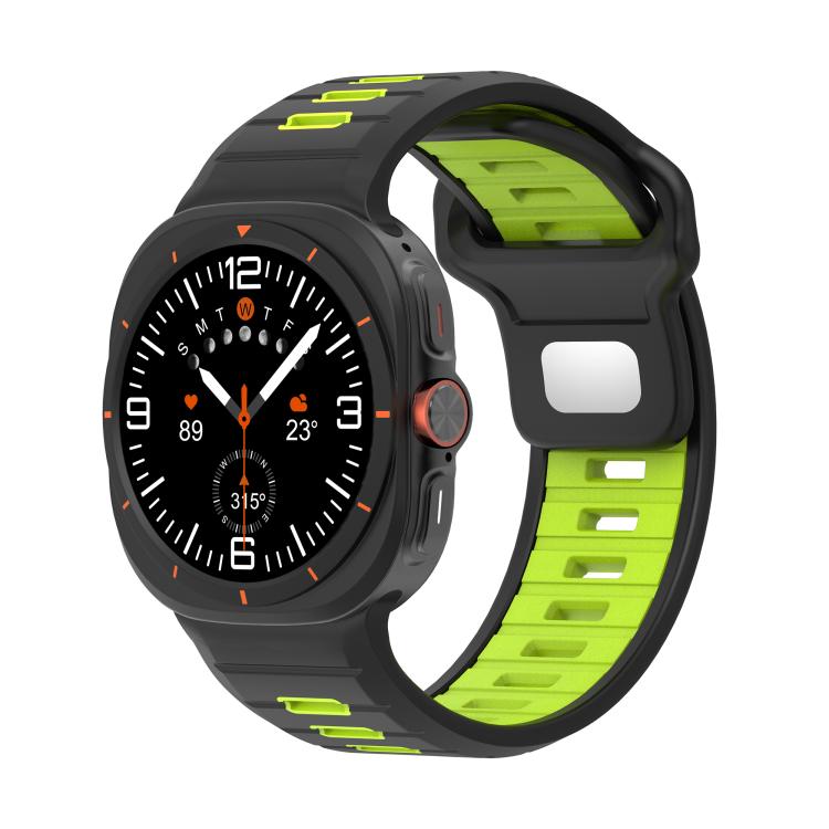 Two Color Reverse Buckle Silicone Watch Band, For Galaxy Watch Ultra2 2026 / 2025 / 1 2024