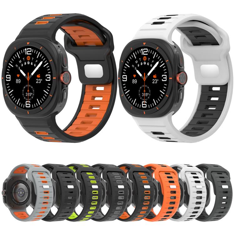 Two Color Reverse Buckle Silicone Watch Band, For Galaxy Watch Ultra2 2026 / 2025 / 1 2024
