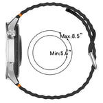 Wavy Grain Stitched 20mm Silicone Watch Band, For Samsung Galaxy Watch 7 40 / 44mm
