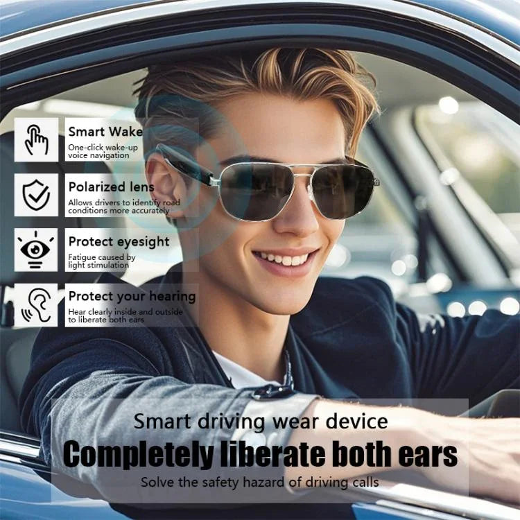 GS02 Smart Glasses, Support Voice Assistant / Bluetooth Call / Remote Control Photography
