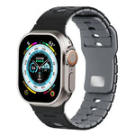 Two Tone Silicone Watch Band, For Apple Watch 46mm / 49mm / 45mm / 44mm, For Apple Watch 42mm / 41mm / 40mm / 38mm
